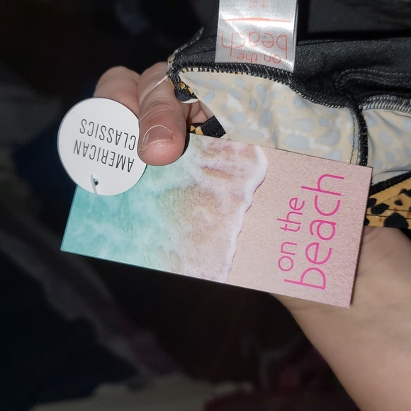 NWT On The Beach Cheetah Print tankini top - Picture 8 of 8